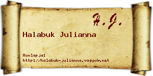 Halabuk Julianna névjegykártya